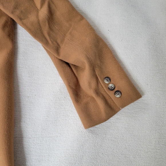 LL Bean Coat Size 12 Beige Topcoat Blazer Womens Top - Picture 14 of 16